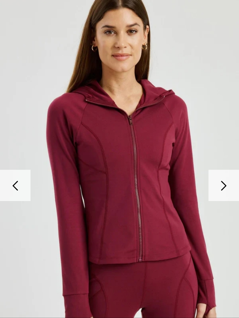 YEAR OF OURS Night Rider Zip Hoodie in Dark Cherry small EUC